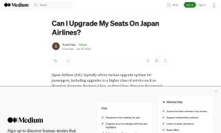 Can I Upgrade My Seats On Japan Airlines-
