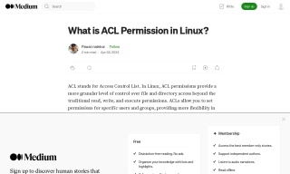 What is ACL Permission in Linux-