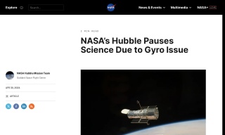 NASA’s Hubble Pauses Science Due to Gyro Issue