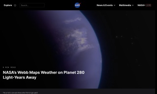 NASA’s Webb Maps Weather on Planet 280 Light-Years Away