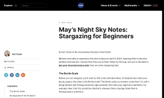 May’s Night Sky Notes: Stargazing for Beginners