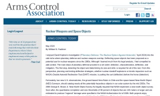 Nuclear Weapons and Space Objects