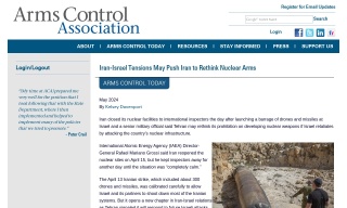 Iran-Israel Tensions May Push Iran to Rethink Nuclear Arms
