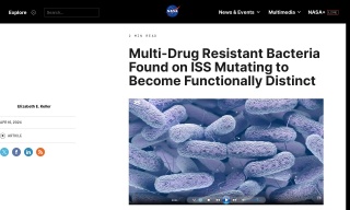 Multi-Drug Resistant Bacteria Found on ISS Mutating to Become Function