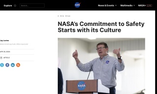 NASA’s Commitment to Safety Starts with its Culture
