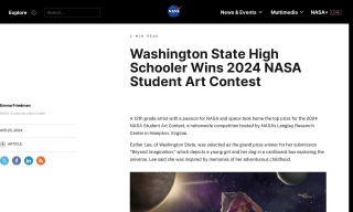Washington State High Schooler Wins 2024 NASA Student Art Contest