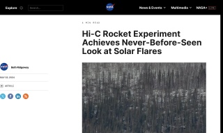 Hi-C Rocket Experiment Achieves Never-Before-Seen Look at Solar Flares
