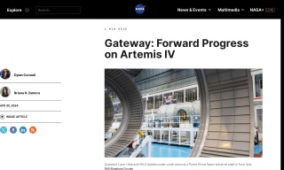 Gateway: Forward Progress on Artemis IV