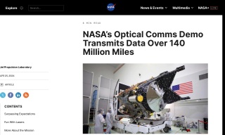 NASA’s Optical Comms Demo Transmits Data Over 140 Million Miles