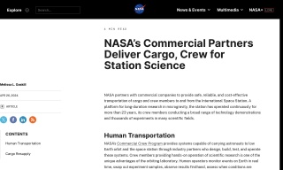 NASA’s Commercial Partners Deliver Cargo Crew for Station Science