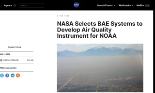 NASA Selects BAE Systems to Develop Air Quality Instrument for NOAA