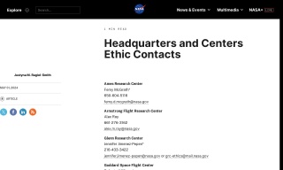 Headquarters and Centers Ethic Contacts