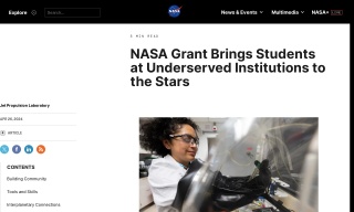 NASA Grant Brings Students at Underserved Institutions to the Stars