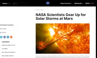 NASA Scientists Gear Up for Solar Storms at Mars